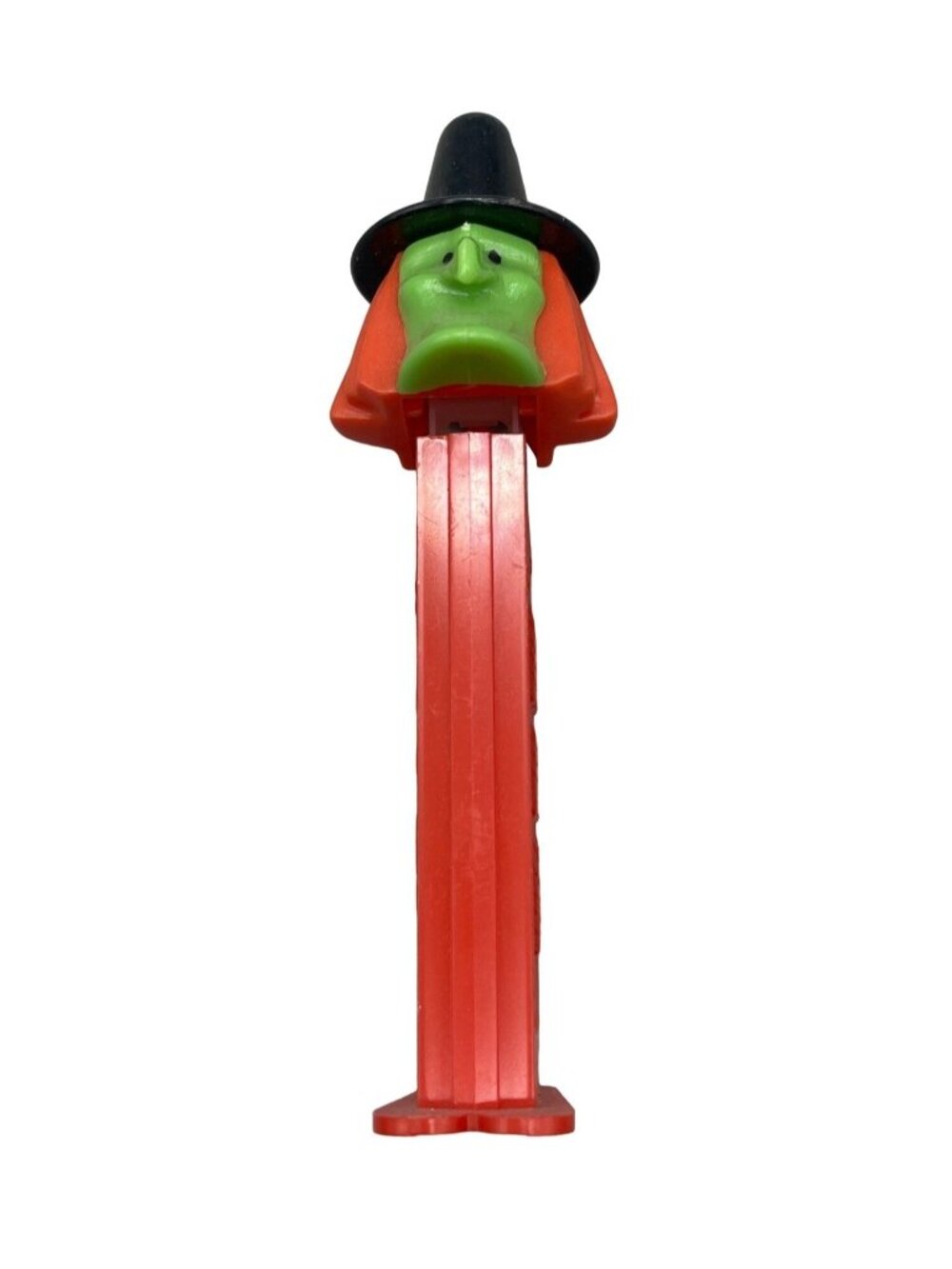 vintage witch pez dispenser 4.966 305 made in Slovenia red green feet READ